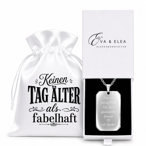 Kette mit gravur geburtstag - gravur,
