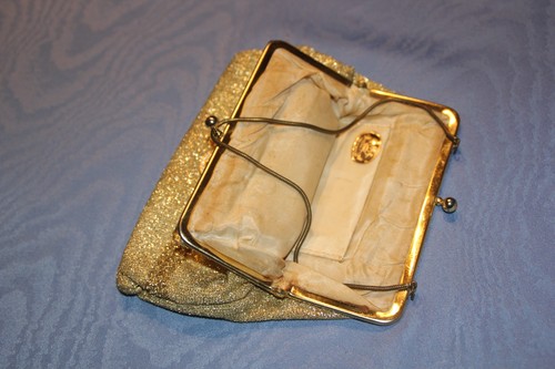 Abendtasche vintage gold - abendtasche,