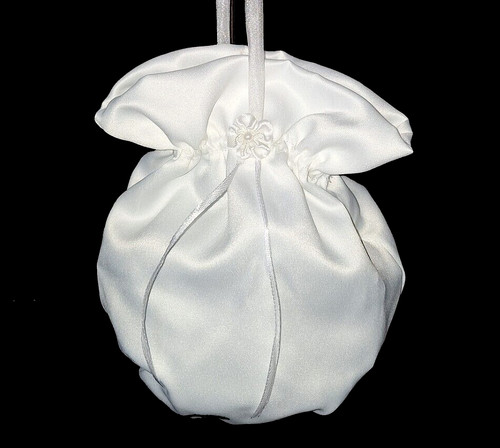 Beutel satin täschchen - beutel, weiß