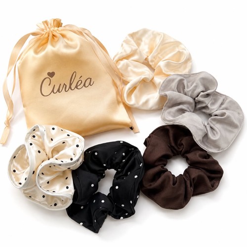 Curléa satin scrunchies set - 5,