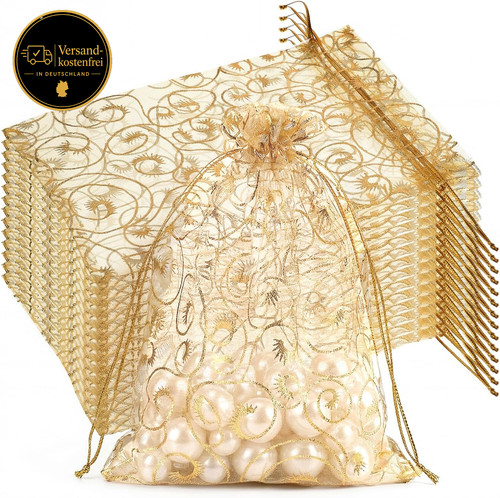 Organza geschenkbeutel set - organza-geschenkbeutel, 50