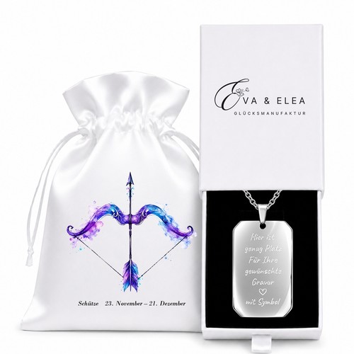 Kette mit gravur sternzeichen - kette,