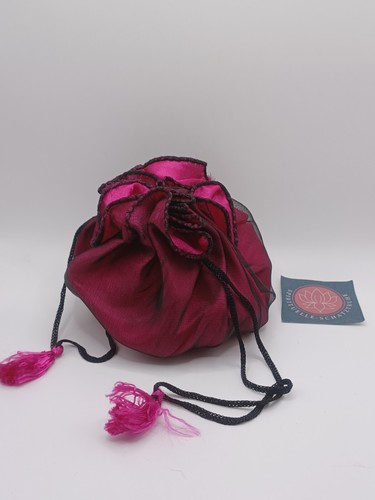 Rose beutel schwarz - rose, /