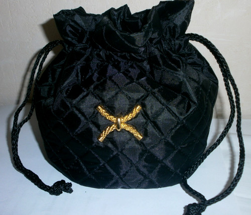 Beuteltasche satin schwarz - satin,