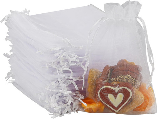 Weiße gazebeutel aus chiffon - gazebeutel,