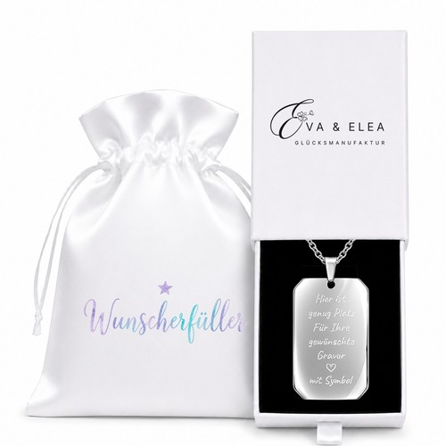 Kette mit gravur edelstahl - kette,