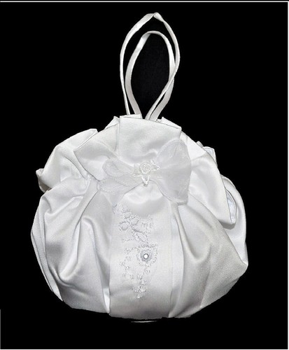Beutel satin täschchen weiß - täschchen,