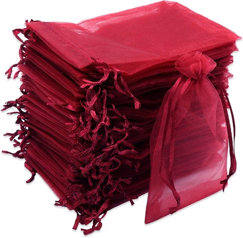 100 stück weinrot organza - 100,
